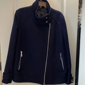 Kenneth Cole Navy blue wool pea coat